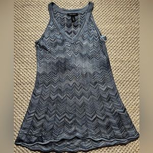 White House black market chevron tunic top blouse size S women